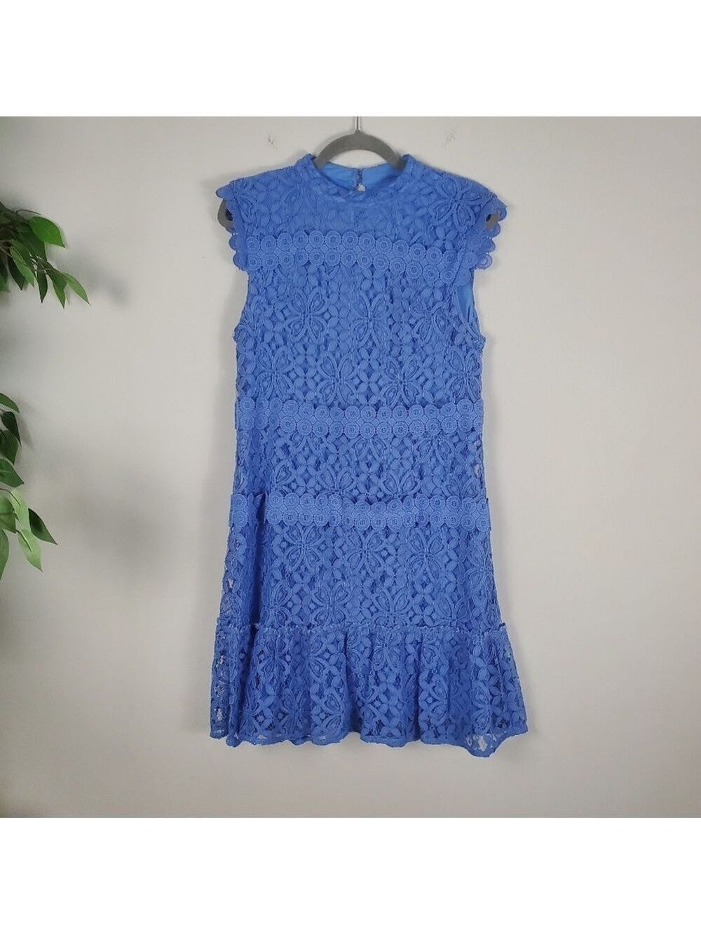 Julia Jordan Blue Lace Dress Women's Size 10 - Picture 3 of 11